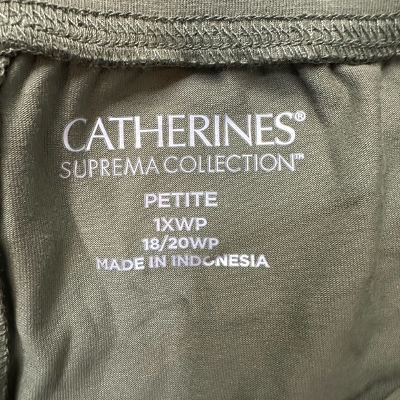 Catherine’s Suprema Collection Olive Green Capris NWT Size 1XWP 18/20WP - Picture 4 of 10
